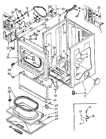 Cabinet Parts parts for Kenmore Dryer 106.87884600 (10687884600, 106 87884600) from AppliancePartsPros.com