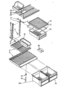 Shelf Parts parts for Kenmore Refrigerator 106.8788491 (1068788491, 106 8788491) from AppliancePartsPros.com