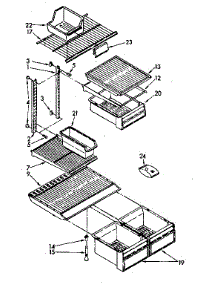 Shelf parts for Kenmore Refrigerator 106.8788550 (1068788550, 106 8788550) from AppliancePartsPros.com
