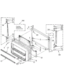 Freezer Door parts for Kenmore Refrigerator 106.8790317 (1068790317, 106 8790317) from AppliancePartsPros.com