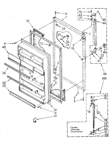 Refrigerator Door parts for Kenmore Refrigerator 106.8790317 (1068790317, 106 8790317) from AppliancePartsPros.com