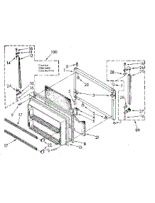 Freezer Door parts for Kenmore Refrigerator 106.8790365 (1068790365, 106 8790365) from AppliancePartsPros.com