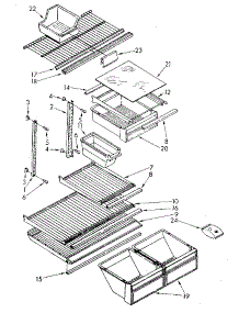 Shelf parts for Kenmore Refrigerator 106.8790365 (1068790365, 106 8790365) from AppliancePartsPros.com