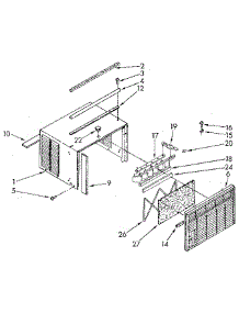 Cabinet parts for Kenmore Air Conditioner 106.8790510 (1068790510, 106 8790510) from AppliancePartsPros.com