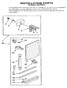 Installation parts for Kenmore Heat Pump System 106.8790514 (1068790514, 106 8790514) from AppliancePartsPros.com
