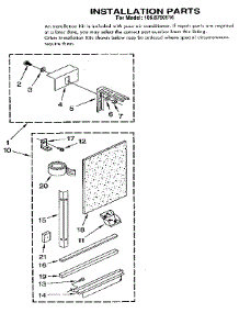 Installation parts for Kenmore Air Conditioner 106.8790516 (1068790516, 106 8790516) from AppliancePartsPros.com