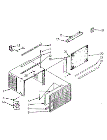 Cabinet parts for Kenmore Air Conditioner 106.8790810 (1068790810, 106 8790810) from AppliancePartsPros.com