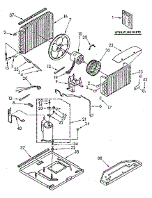 Unit parts for Kenmore Air Conditioner 106.8790830 (1068790830, 106 8790830) from AppliancePartsPros.com