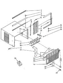 Cabinet parts for Kenmore Air Conditioner 106.8791280 (1068791280, 106 8791280) from AppliancePartsPros.com