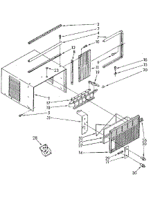 Cabinet parts for Kenmore Air Conditioner 106.8791281 (1068791281, 106 8791281) from AppliancePartsPros.com