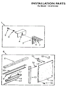 Installation parts for Kenmore Air Conditioner 106.8791282 (1068791282, 106 8791282) from AppliancePartsPros.com