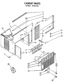 Cabinet parts for Kenmore Air Conditioner 106.8791282 (1068791282, 106 8791282) from AppliancePartsPros.com