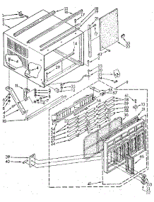 Cabinet parts for Kenmore Air Conditioner 106.8791850 (1068791850, 106 8791850) from AppliancePartsPros.com