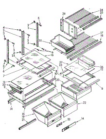 Shelf parts for Kenmore Refrigerator 106.8795530 (1068795530, 106 8795530) from AppliancePartsPros.com