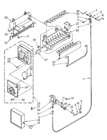 Icemaker parts for Kenmore Refrigerator 106.8795560 (1068795560, 106 8795560) from AppliancePartsPros.com
