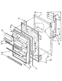 Refrigerator Door parts for Kenmore Refrigerator 106.8798414 (1068798414, 106 8798414) from AppliancePartsPros.com