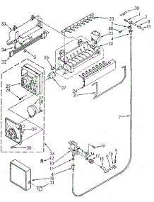 Icemaker parts for Kenmore Refrigerator 106.8798460 (1068798460, 106 8798460) from AppliancePartsPros.com