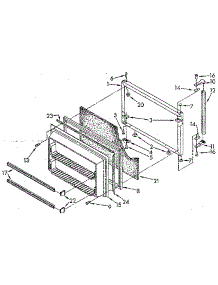 Freezer Door parts for Kenmore Refrigerator 106.8798460 (1068798460, 106 8798460) from AppliancePartsPros.com