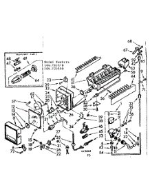 Ice Maker Parts parts for Kenmore Freezer 106.721580 (106721580, 106 721580) from AppliancePartsPros.com
