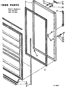 Door Parts parts for Kenmore Freezer 106.721581 (106721581, 106 721581) from AppliancePartsPros.com