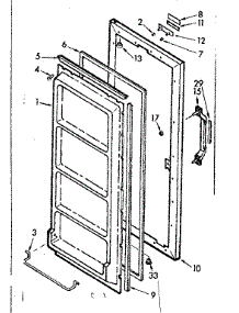Door Parts parts for Kenmore Freezer 106.722120 (106722120, 106 722120) from AppliancePartsPros.com