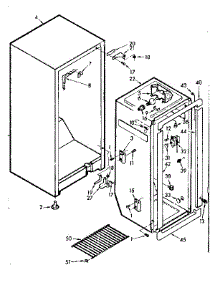 Frezer Cabinet Parts parts for Kenmore Freezer 106.722121 (106722121, 106 722121) from AppliancePartsPros.com