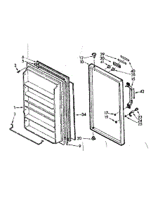 Freezer Door Parts parts for Kenmore Freezer 106.722140 (106722140, 106 722140) from AppliancePartsPros.com