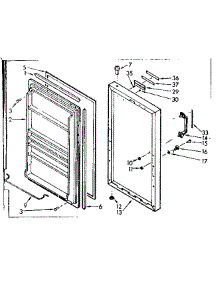 Door Parts parts for Kenmore Freezer 106.722230 (106722230, 106 722230) from AppliancePartsPros.com