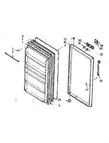 Door Parts parts for Kenmore Freezer 106.722290 (106722290, 106 722290) from AppliancePartsPros.com