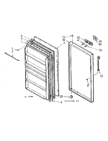 Door Parts parts for Kenmore Freezer 106.722300 (106722300, 106 722300) from AppliancePartsPros.com