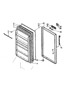 Door Parts parts for Kenmore Freezer 106.722301 (106722301, 106 722301) from AppliancePartsPros.com