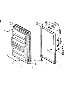 Door Parts parts for Kenmore Freezer 106.722430 (106722430, 106 722430) from AppliancePartsPros.com