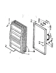 Door Parts parts for Kenmore Freezer 106.722431 (106722431, 106 722431) from AppliancePartsPros.com