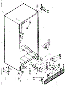 Cabinet Parts parts for Kenmore Freezer 106.722551 (106722551, 106 722551) from AppliancePartsPros.com