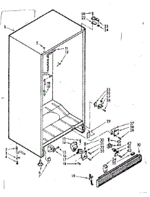 Cabinet Parts parts for Kenmore Freezer 106.722560 (106722560, 106 722560) from AppliancePartsPros.com