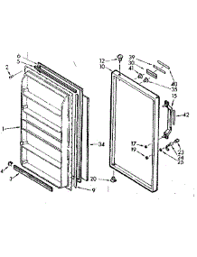 Door parts for Kenmore Freezer 106.723140 (106723140, 106 723140) from AppliancePartsPros.com