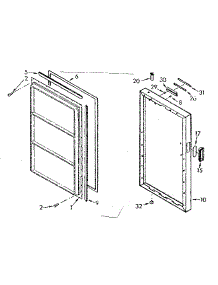 Door parts for Kenmore Freezer 106.723200 (106723200, 106 723200) from AppliancePartsPros.com