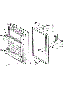 Door Parts parts for Kenmore Freezer 106.723231 (106723231, 106 723231) from AppliancePartsPros.com