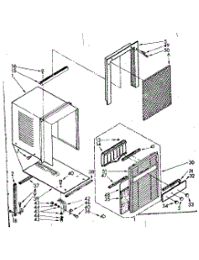 Cabinet Parts parts for Kenmore Heat Pump System 106.72340 (10672340, 106 72340) from AppliancePartsPros.com