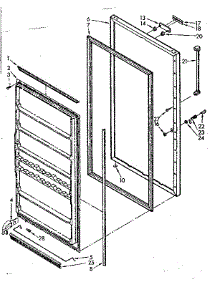 Door Parts parts for Kenmore Freezer 106.723530 (106723530, 106 723530) from AppliancePartsPros.com