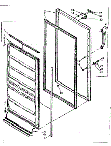 Door Parts parts for Kenmore Freezer 106.723540 (106723540, 106 723540) from AppliancePartsPros.com