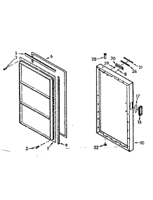 Door Parts parts for Kenmore Freezer 106.724200 (106724200, 106 724200) from AppliancePartsPros.com