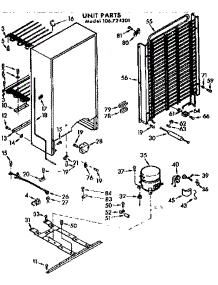 Unit Parts parts for Kenmore Freezer 106.724201 (106724201, 106 724201) from AppliancePartsPros.com