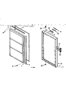Door Parts parts for Kenmore Freezer 106.724202 (106724202, 106 724202) from AppliancePartsPros.com