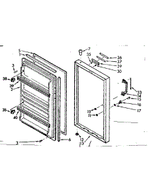 Door Parts parts for Kenmore Freezer 106.724230 (106724230, 106 724230) from AppliancePartsPros.com