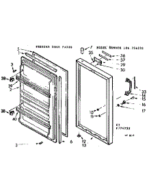 Door Parts parts for Kenmore Freezer 106.724232 (106724232, 106 724232) from AppliancePartsPros.com