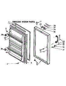 Freezer Door Parts parts for Kenmore Freezer 106.724234 (106724234, 106 724234) from AppliancePartsPros.com