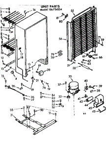Unit Parts parts for Kenmore Freezer 106.724234 (106724234, 106 724234) from AppliancePartsPros.com