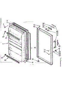 Door Parts parts for Kenmore Freezer 106.724240 (106724240, 106 724240) from AppliancePartsPros.com
