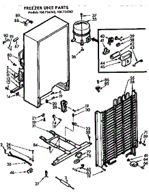 Unit Parts parts for Kenmore Freezer 106.724242 (106724242, 106 724242) from AppliancePartsPros.com